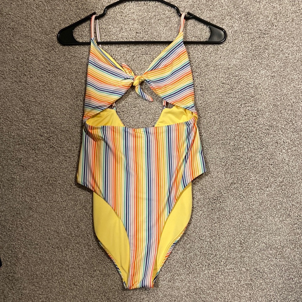 Marine Layer Havana Front Tie One Piece Swimsuit- Size Small